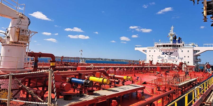 Foto referencial: Un tanquero en el puerto de Matanzas