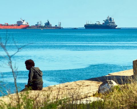 Oil tanker with cargo docks in Matanzas in the midst of the US energy blockade of Cuba