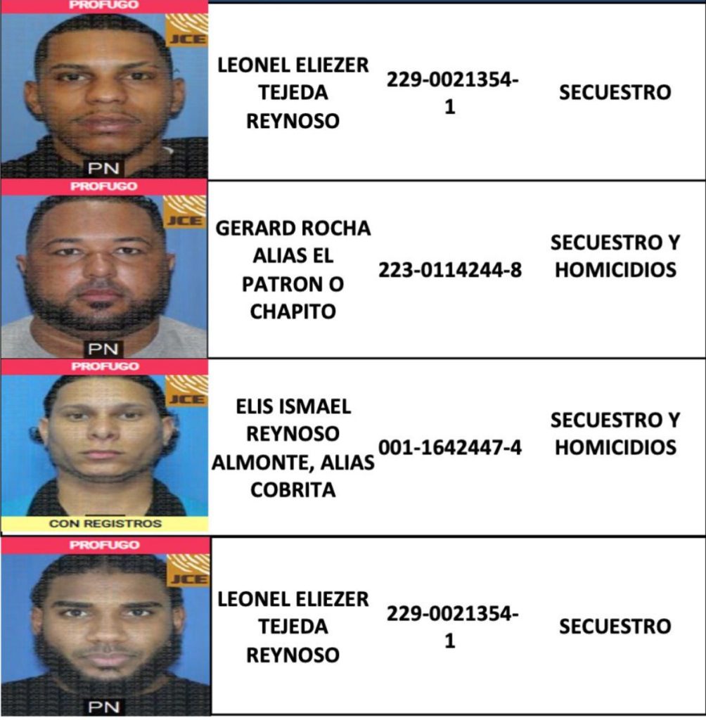 Police intensify search against “Chapito”, “Cobrita” and two more linked to kidnappings and homicides