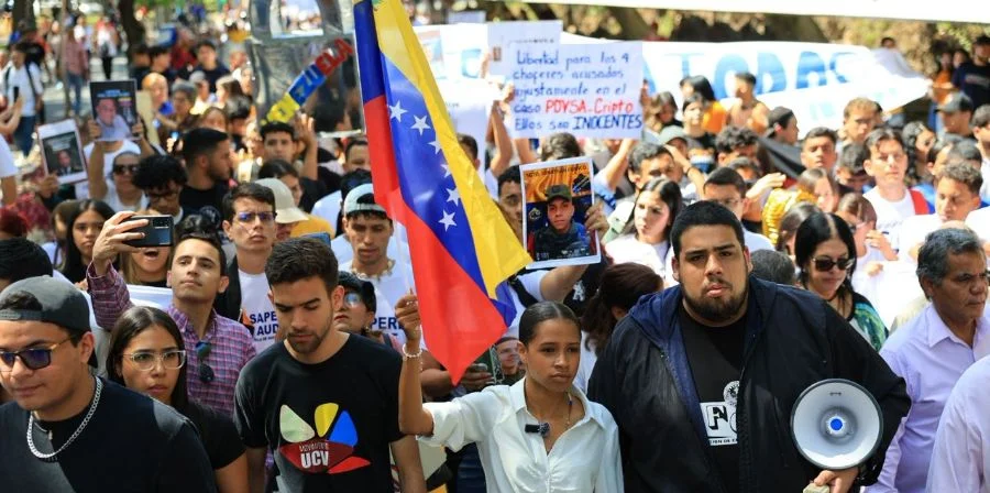 Manifestación este martes la Universidad Central de Venezuela, en Caracas