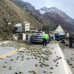 Quadruple crash in Casapalca leaves one dead and blocks the Central Highway