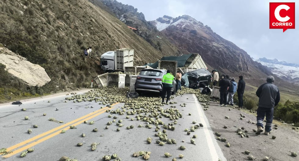 Quadruple crash in Casapalca leaves one dead and blocks the Central Highway