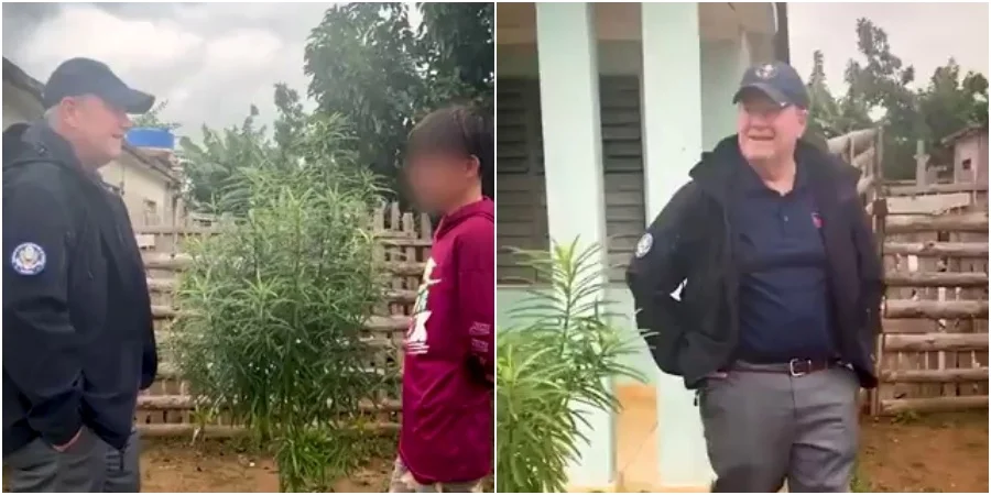 Momento en el que Mike Hammer arriba a la vivienda del activista Vladimir Martín Castellanos, en Puerto Padre