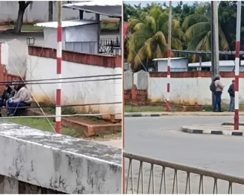 Agentes de la Seguridad del Estado que impiden dejar su vivienda a Marta Perdomo, madre de los presos políticos Nadir y Jorge Martín Perdomo, en La Habana