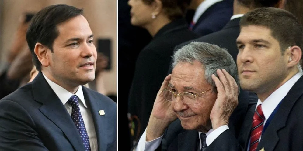 Marco Rubio / Raúl Castro y su nieto Raúl Guillermo Rodríguez Castro