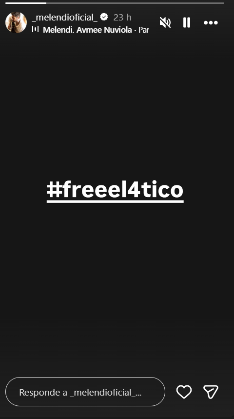 Spanish singer Melendi speaks out for the liberation of the young people of El4tico