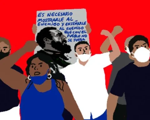 Ilustración de un acto de repudio