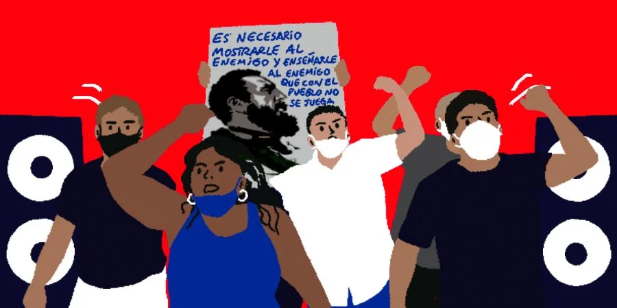 Ilustración de un acto de repudio