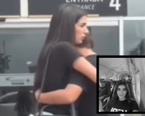 Gineth Rincón con su hijo.