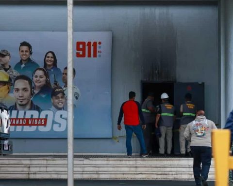 They investigate the cause of the fire outbreak at the 9-1-1 headquarters