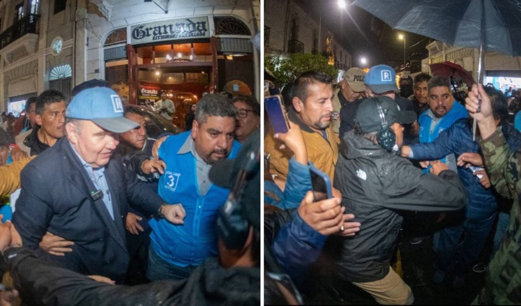 They reject Rafael López Aliaga in Arequipa: the population shouts at him "corrupt porky"