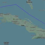 Recorrido del avión de reconocimiento RC-135VW Rivet Joint este miércoles