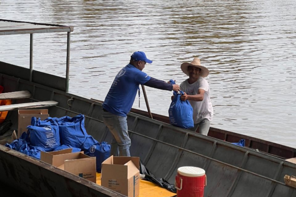 WFP boat capsizes in Delta Amacuro and loses food for indigenous schools