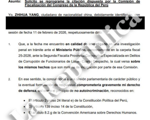 Zhihua Yang, businessman and friend of José Jerí, will not attend the Oversight Commission for the Chifagate case