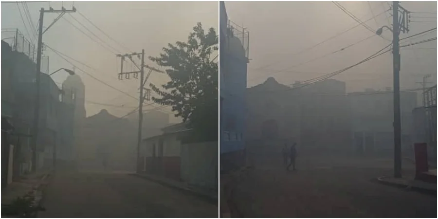 La Habana bajo el humo de la quema de deshechos