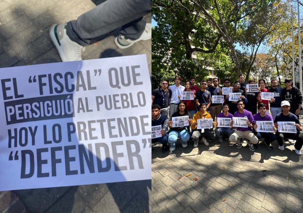 UCV students went to the Ombudsman's Office to demand the resignation of Tarek William Saab