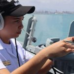 Volunteers enter initial female military service